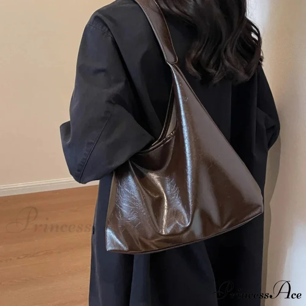 Informal Nylon Crossbody Shoulder Bag Coffee shoulder-250126