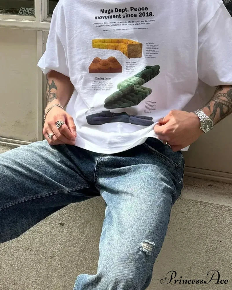 Informal Pro Option Graphic T-shirt white2 / S t-shirt-250223