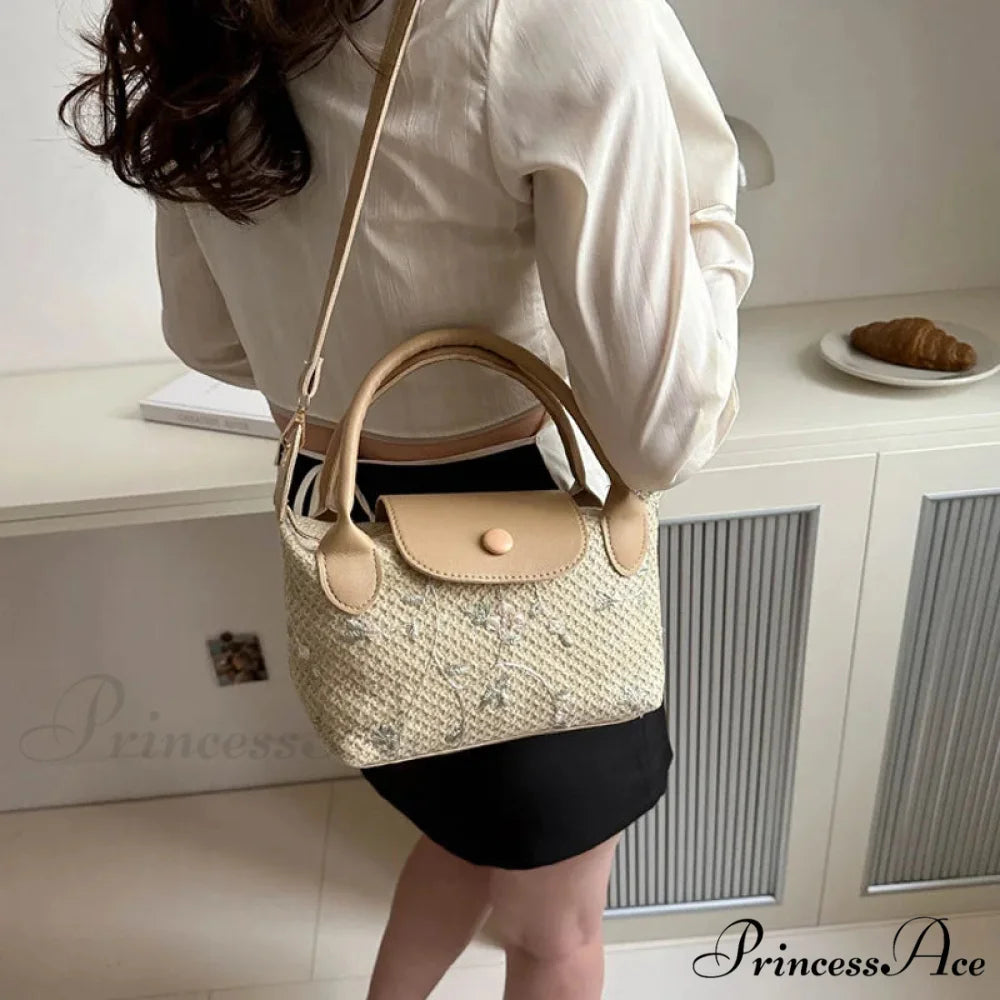 Informal Straw Crossbody Bag Journey Beach Purse handbag-250126