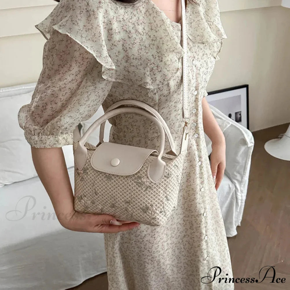 Informal Straw Crossbody Bag Journey Beach Purse handbag-250126