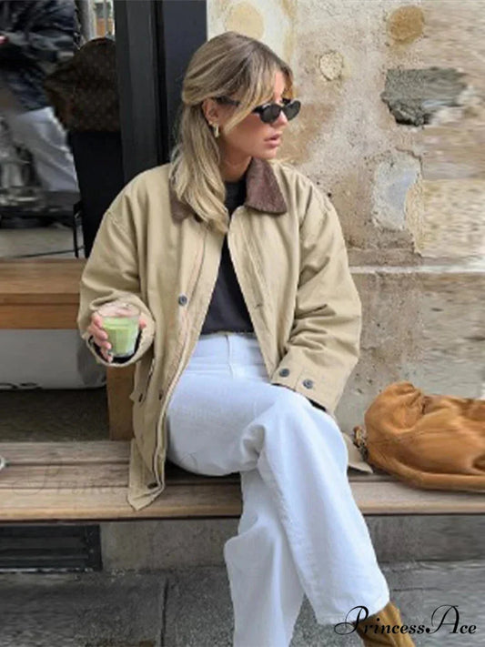 Informal Strong Bomber Jacket Khaki / S coats-241228