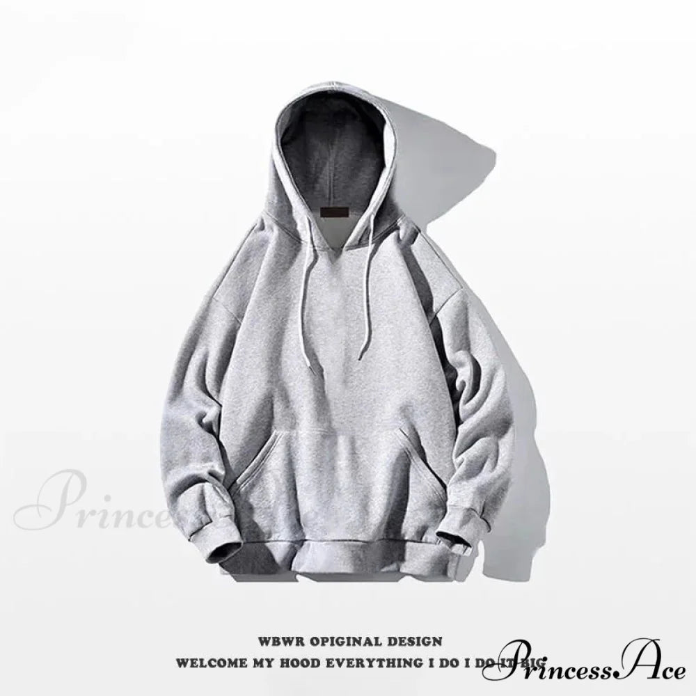 Informal Vintage Gothic Printing Hoodie Pure gray / M hoodies-241228