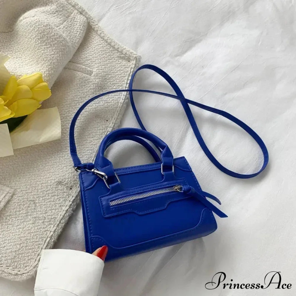 Informal Western Style Petite Crossbody Purse Blue handbag-250126