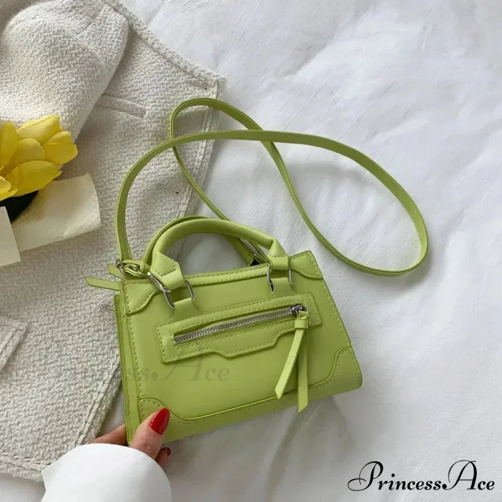 Informal Western Style Petite Crossbody Purse Green handbag-250126