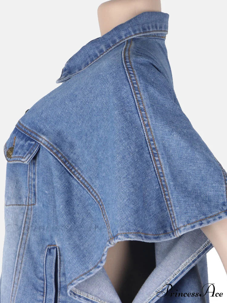 Irregular Buckle Graceful Belted Mini Skirt