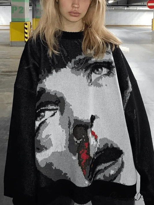 Irregular Zipper Graceful Ruffle Sleeve Top Black / S