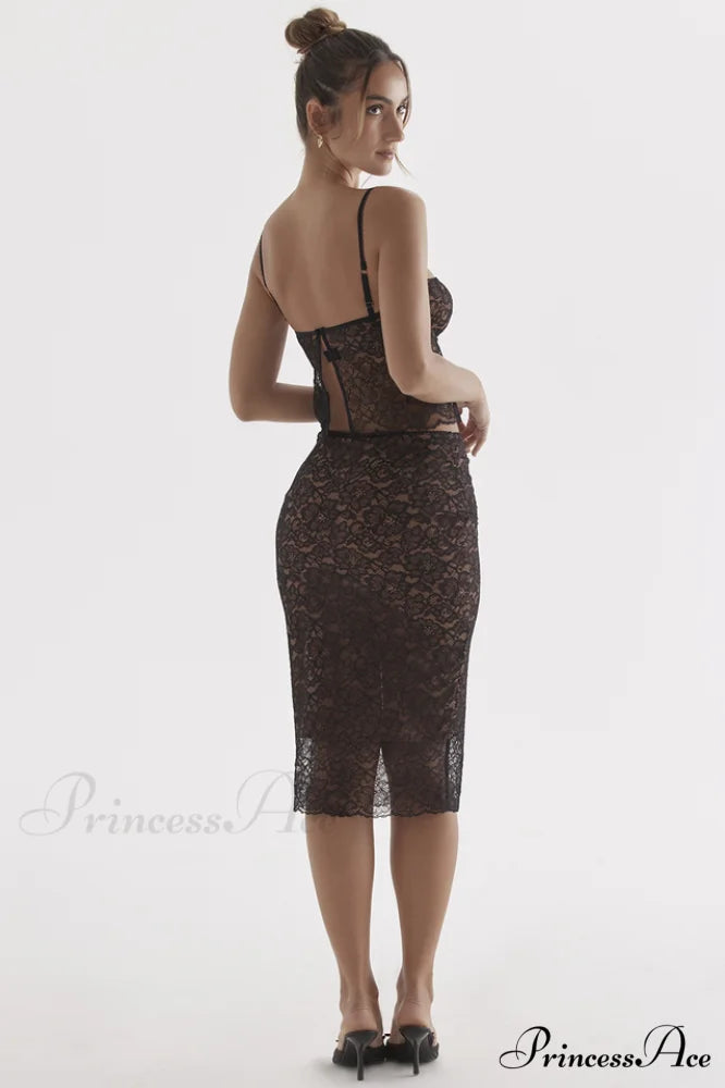 Jacinta Lace Camisole Top Graceful + Midi Skirt Set