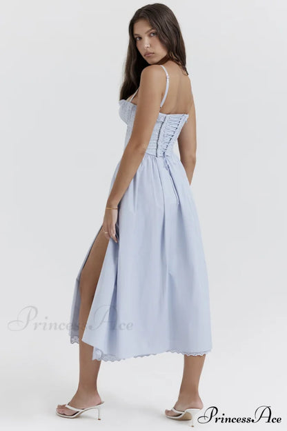 Jaime Broderie Stylish Anglais Midi Sundress