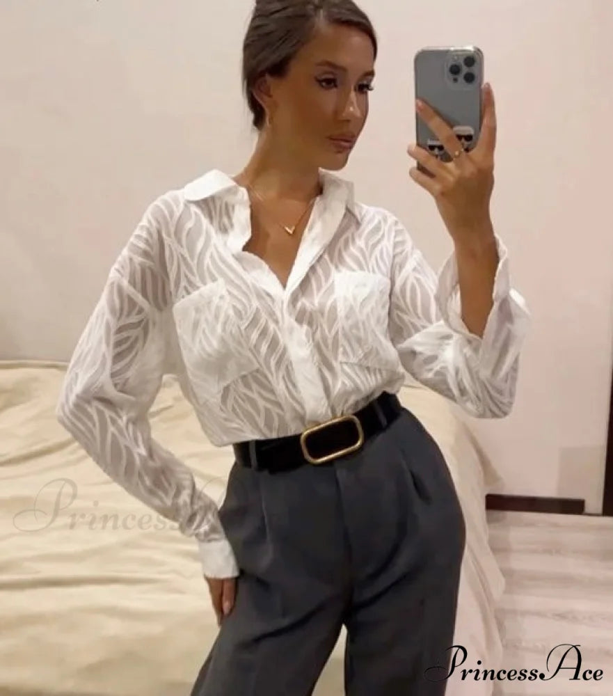 JALA Elegant BLOUSE White / L