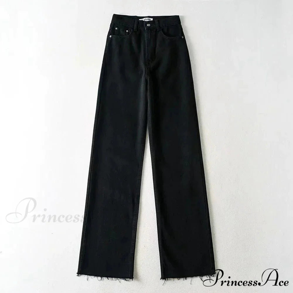 JANAE Elegant JEANS Black / M