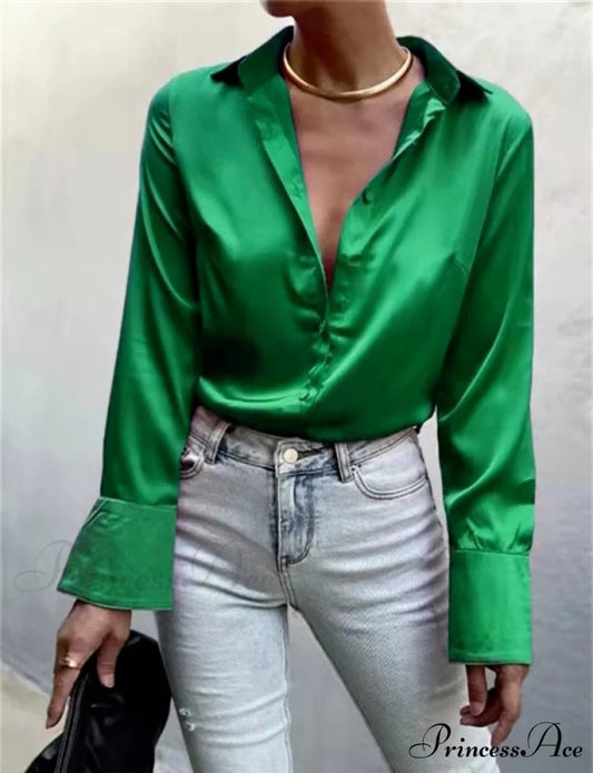 JANASIA Women’s Blouse Green / S
