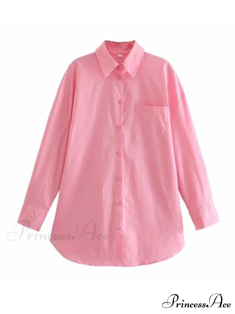 JANE OVERSIZED SHIRT Pink / S