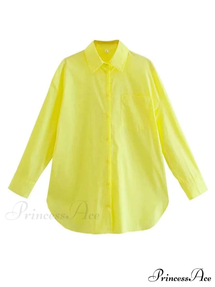 JANE OVERSIZED SHIRT Yellow / S