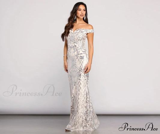 Janessa Formal Off Charming The Shoulder Dress