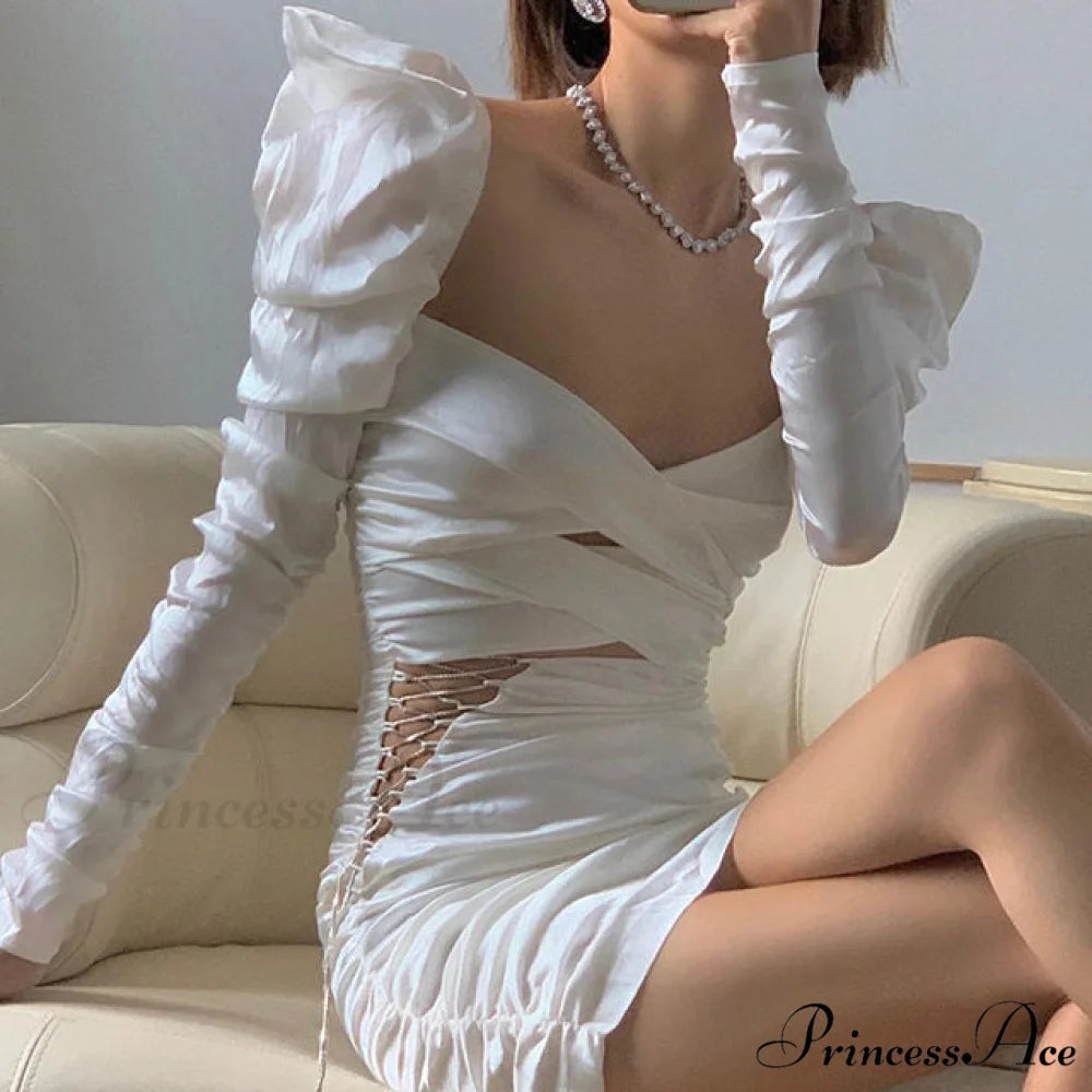 JANIS LACE Stylish UP MINI DRESS