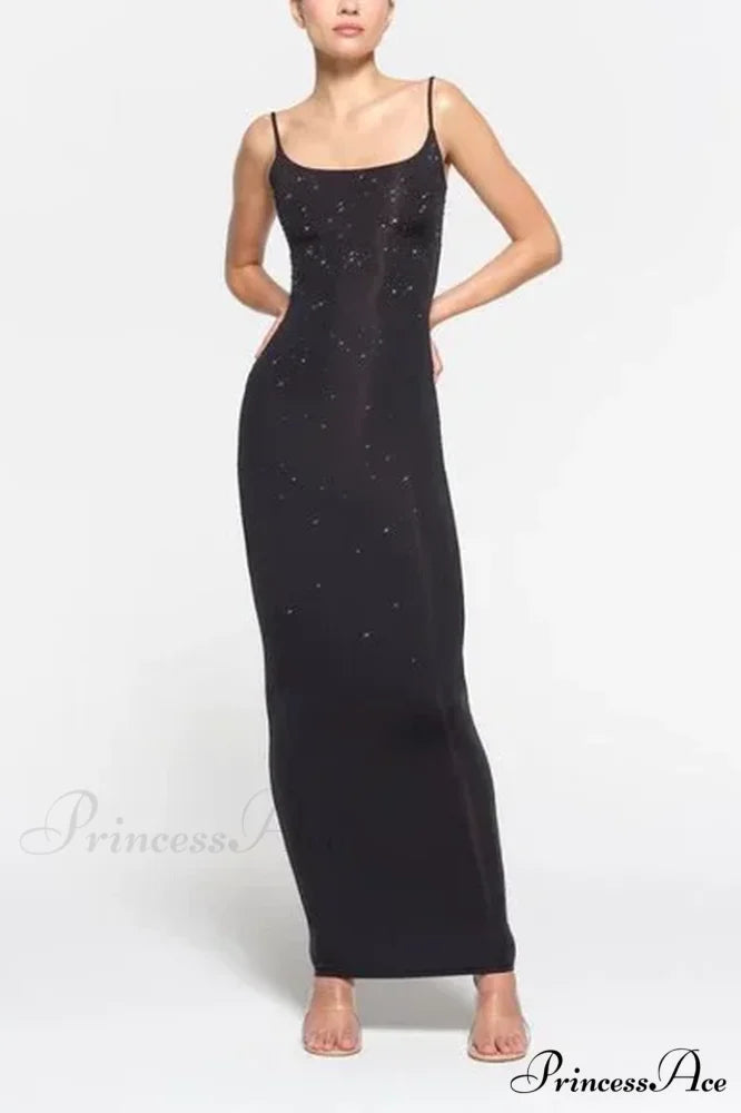 Jelly Sheer Stylish Cami Long Dress