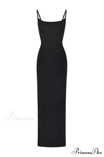 Jelly Sheer Stylish Cami Long Dress XS / Onyx