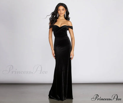 Jenisa Formal Off Charming The Shoulder Dress BLACK / 1
