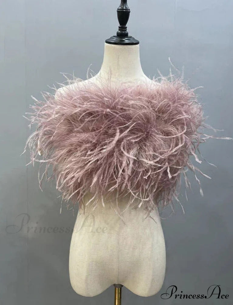 JENNA FEATHER BLOUSE Dusty Pink / XS