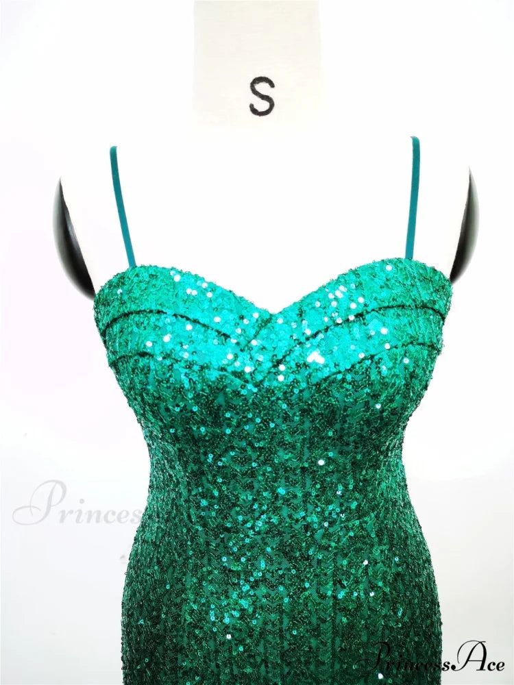 Jerry sling-mesh Stylish fishtail dress HUNTER / XS