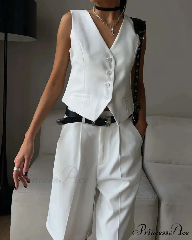 JOELE TWO Stylish PIECE SET White / S