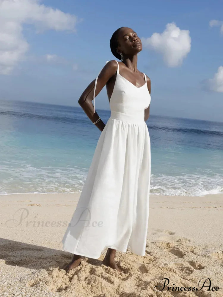 JOELLU Elegant MAXI DRESS White / S