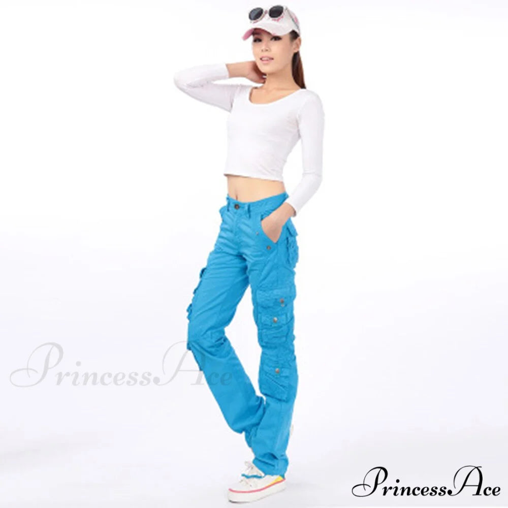 Joggers Streetwear Hiking Trousers Solid Candy Color