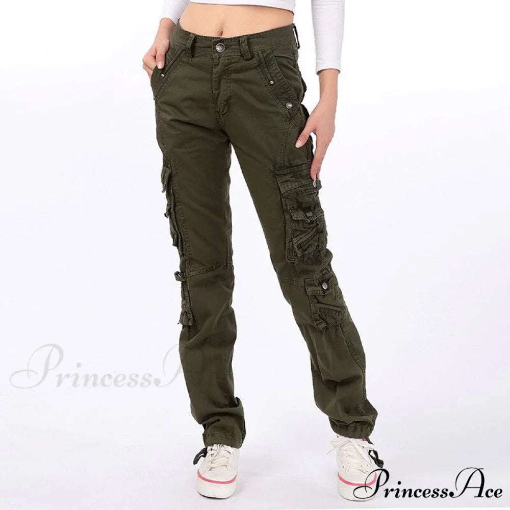 Joggers Streetwear Hiking Trousers Solid Candy Color Army Green / 28
