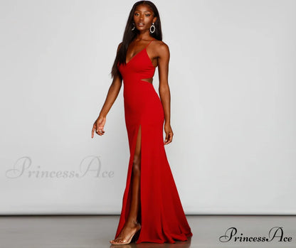 Jolie Formal High Charming Slit A-Line Dress