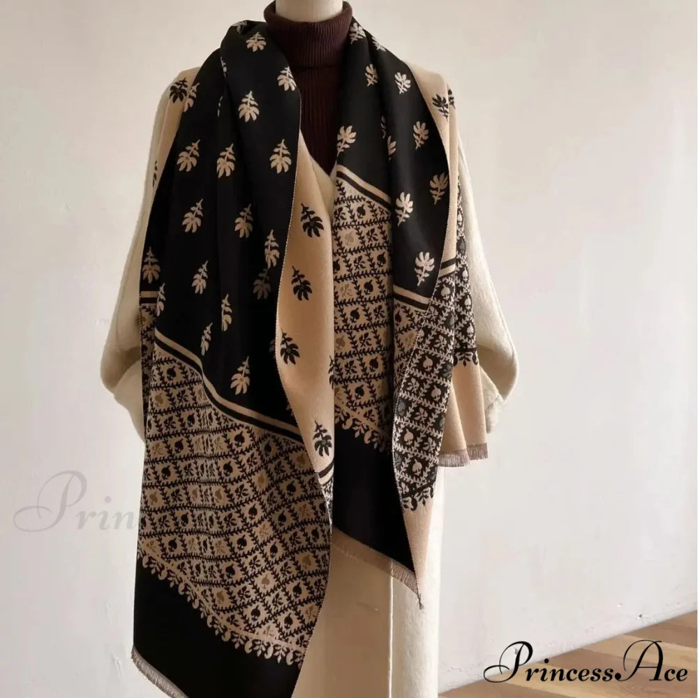 Journey Poncho Cozy Cashmere Blanket Scarf black / One Size scarf-241228