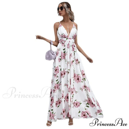 Julian Floral Stylish Chiffon A-Line Dress