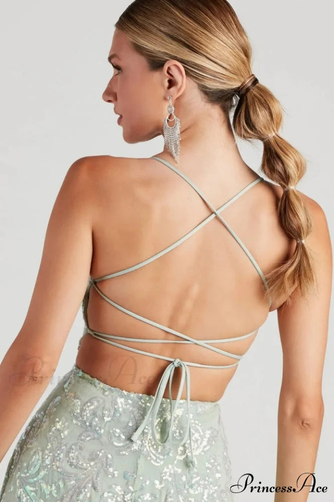 Julianna Sleeveless Stylish Sequin Party Dress