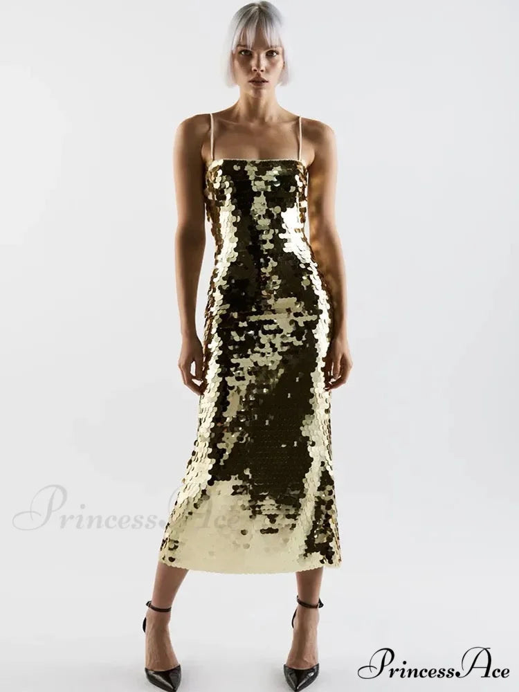 JUNIPER SEQUIN Stylish MAXI DRESS