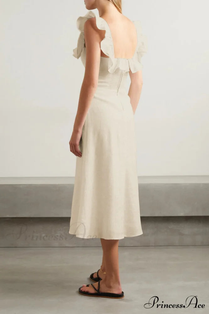 Kacie Ruffles Stylish Midi Dress