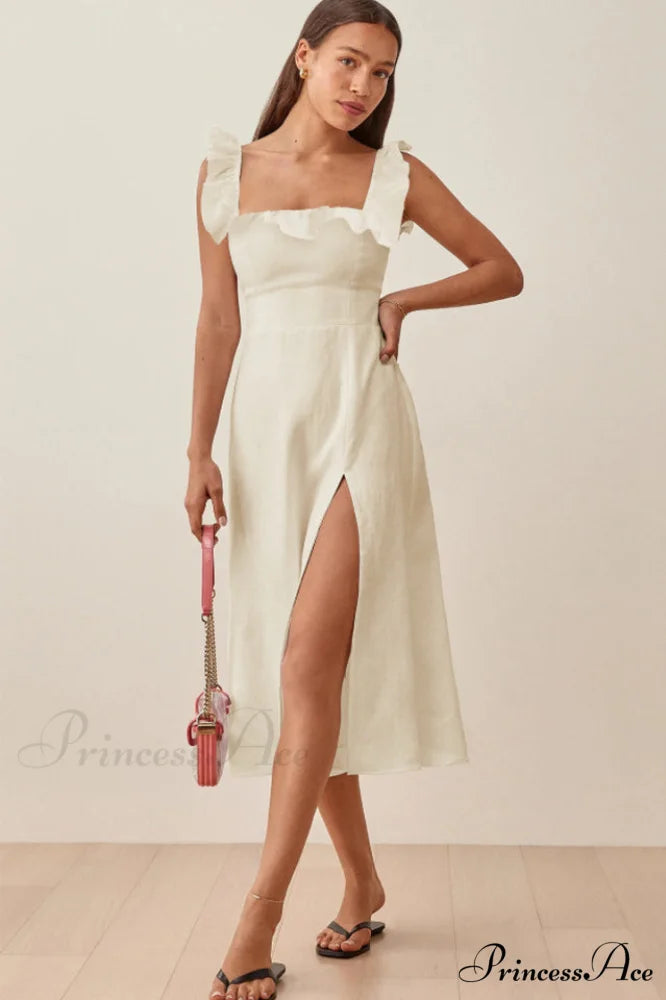 Kacie Ruffles Stylish Midi Dress