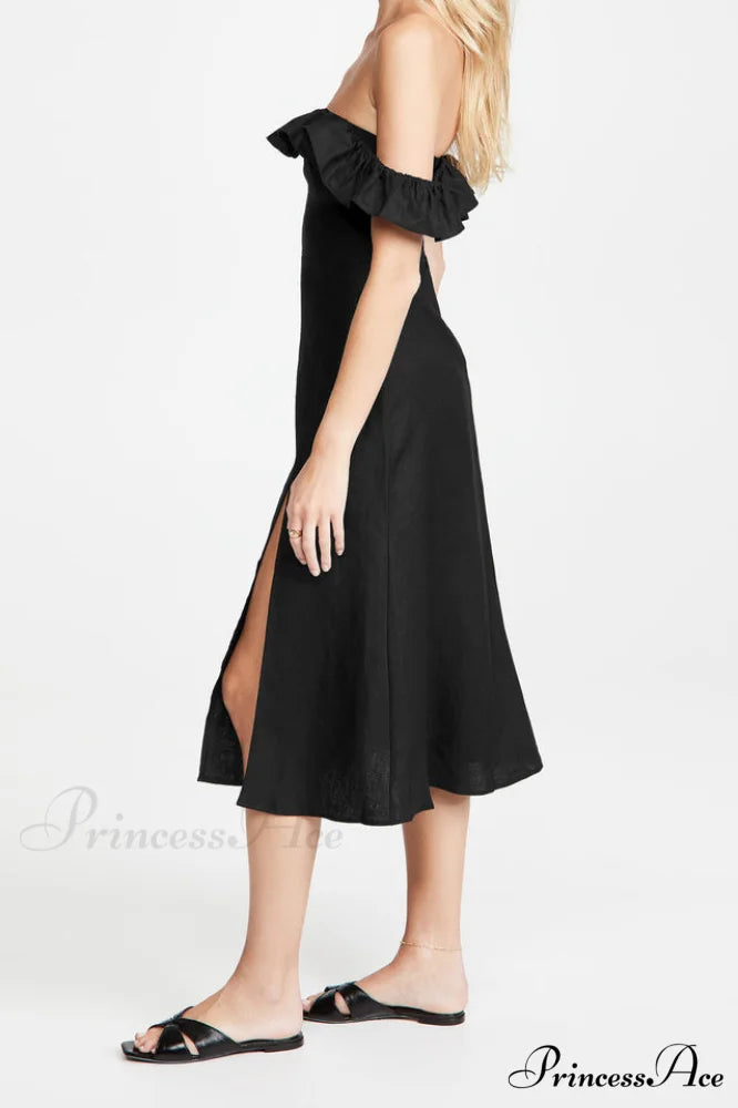 Kacie Ruffles Stylish Midi Dress