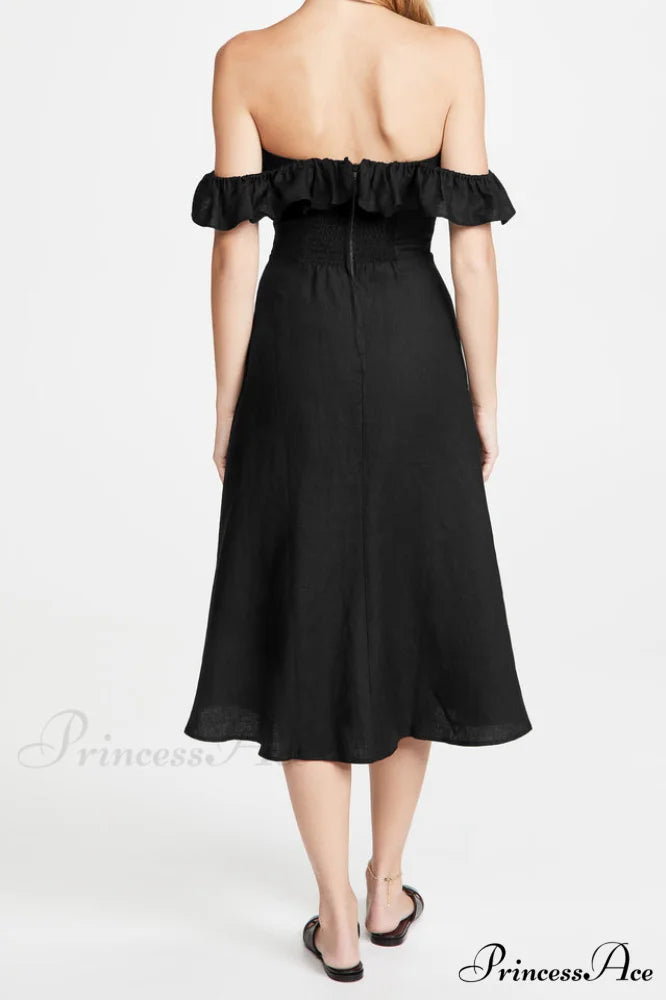 Kacie Ruffles Stylish Midi Dress