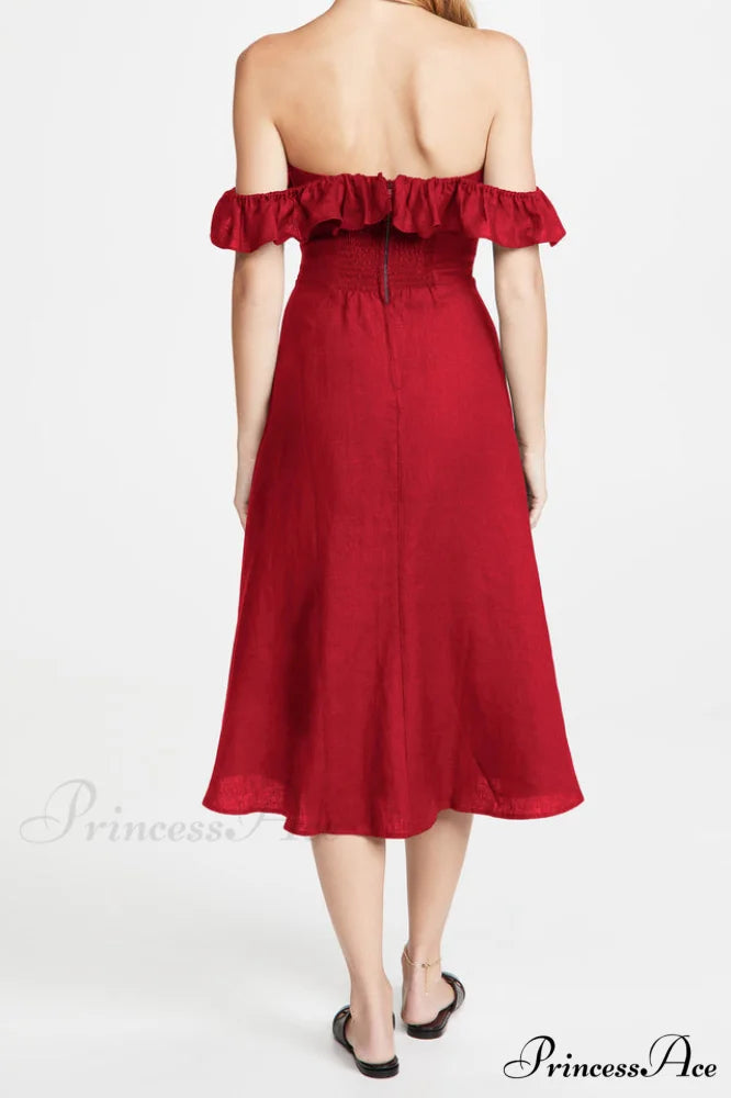 Kacie Ruffles Stylish Midi Dress