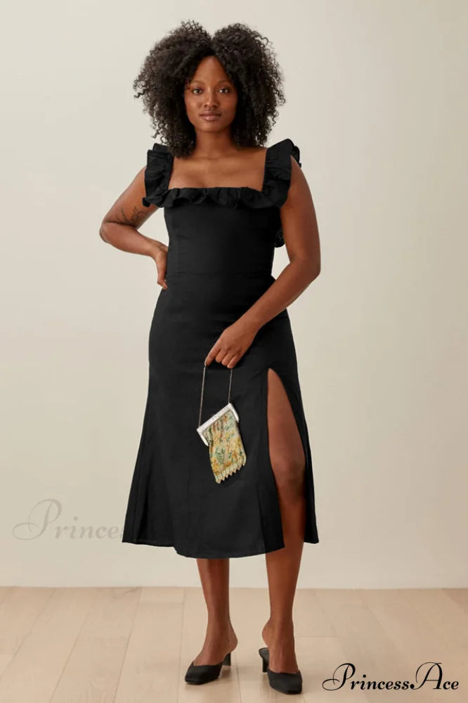 Kacie Ruffles Stylish Midi Dress