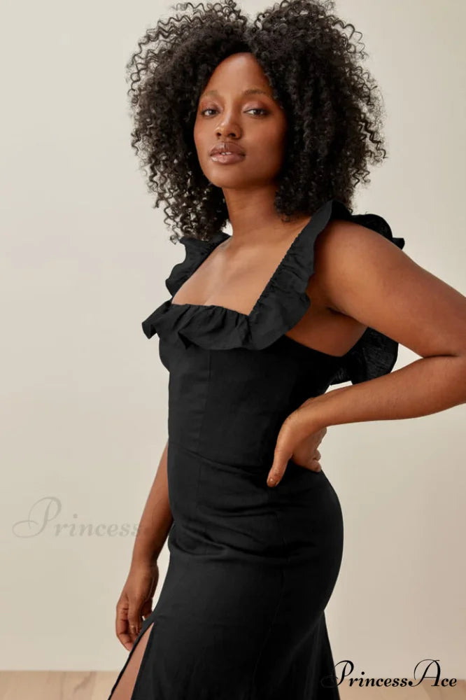 Kacie Ruffles Stylish Midi Dress