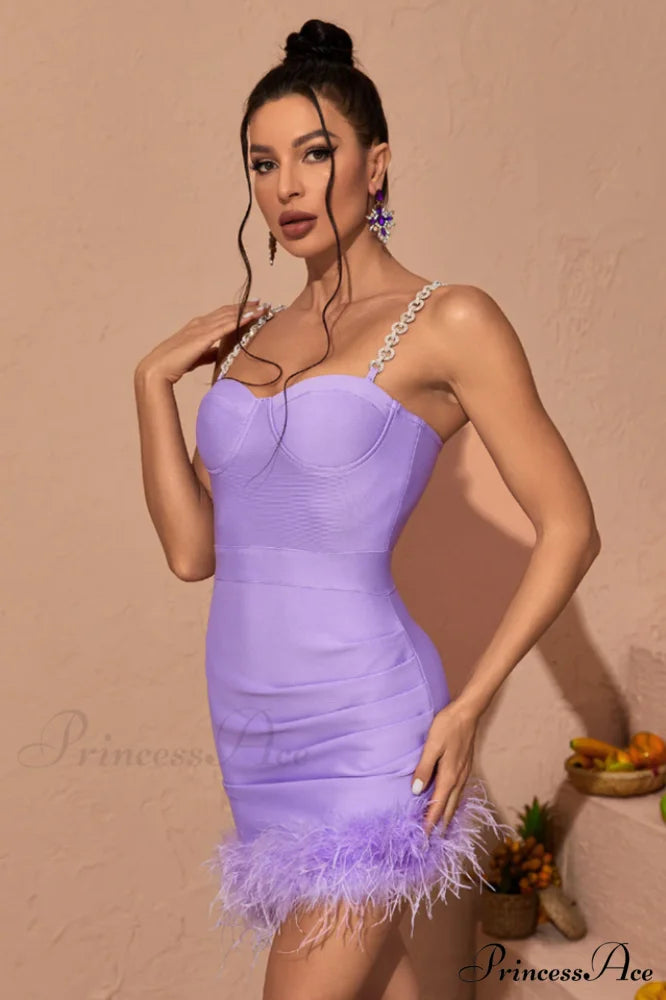 Kadence Crystal Stylish Chain Bandage Dress