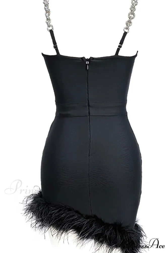 Kadence Crystal Stylish Chain Bandage Dress