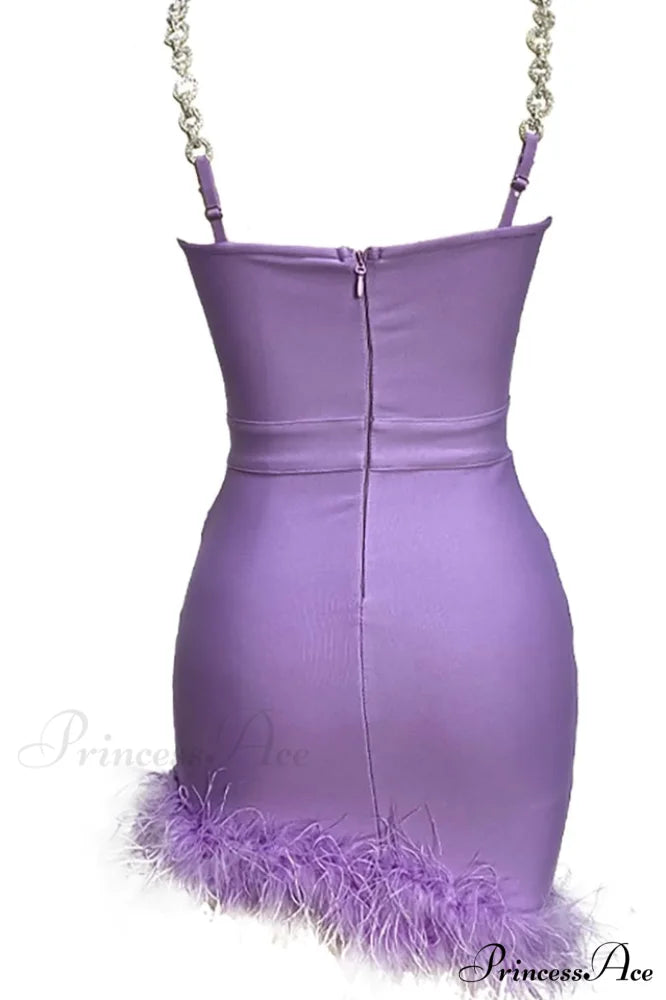 Kadence Crystal Stylish Chain Bandage Dress