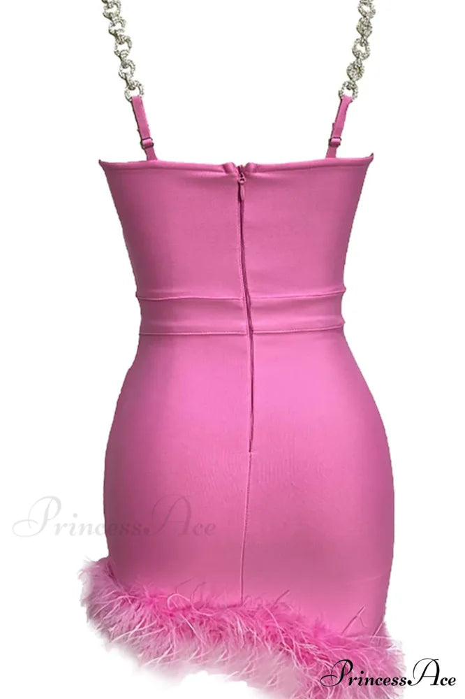 Kadence Crystal Stylish Chain Bandage Dress