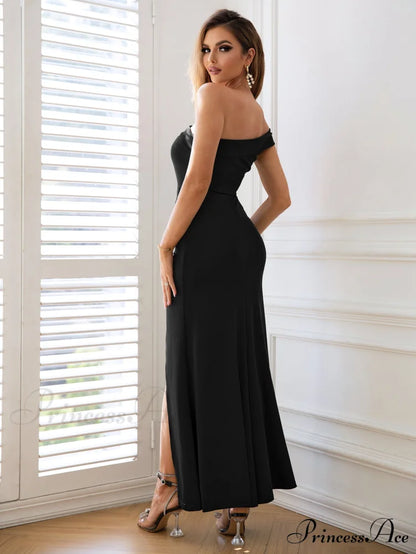 Kaia Strapless High Charming Slit Formal Dress