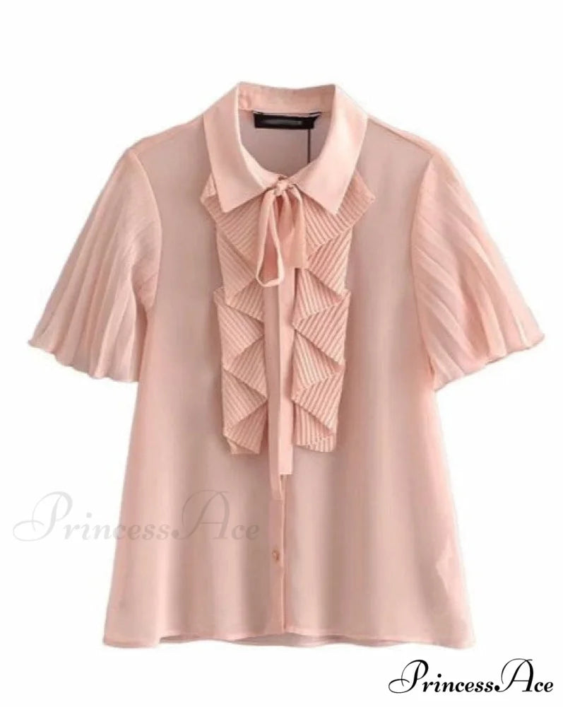 KAIYA Women’s Blouse XS / Pink/Short sleeves