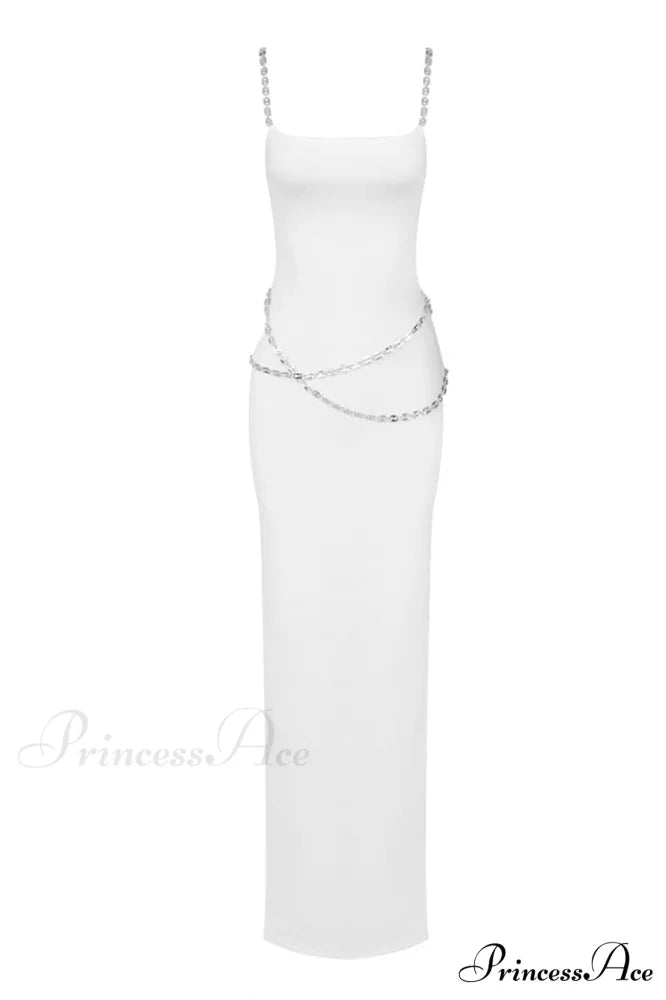 Katalina Bodycon Stylish Maxi Slip Dress XS / White