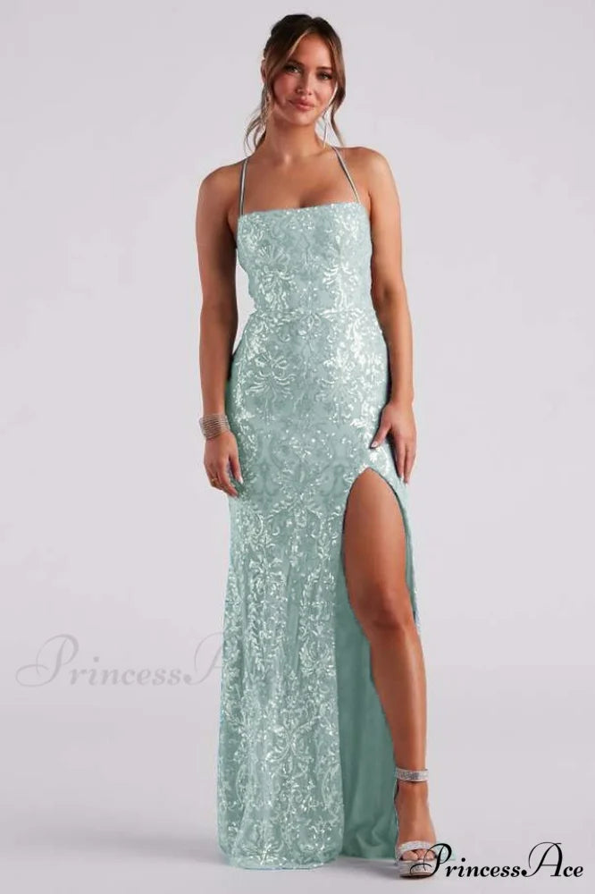 Kinsley Formal Stylish Sequin Mermaid Dress S / Mint