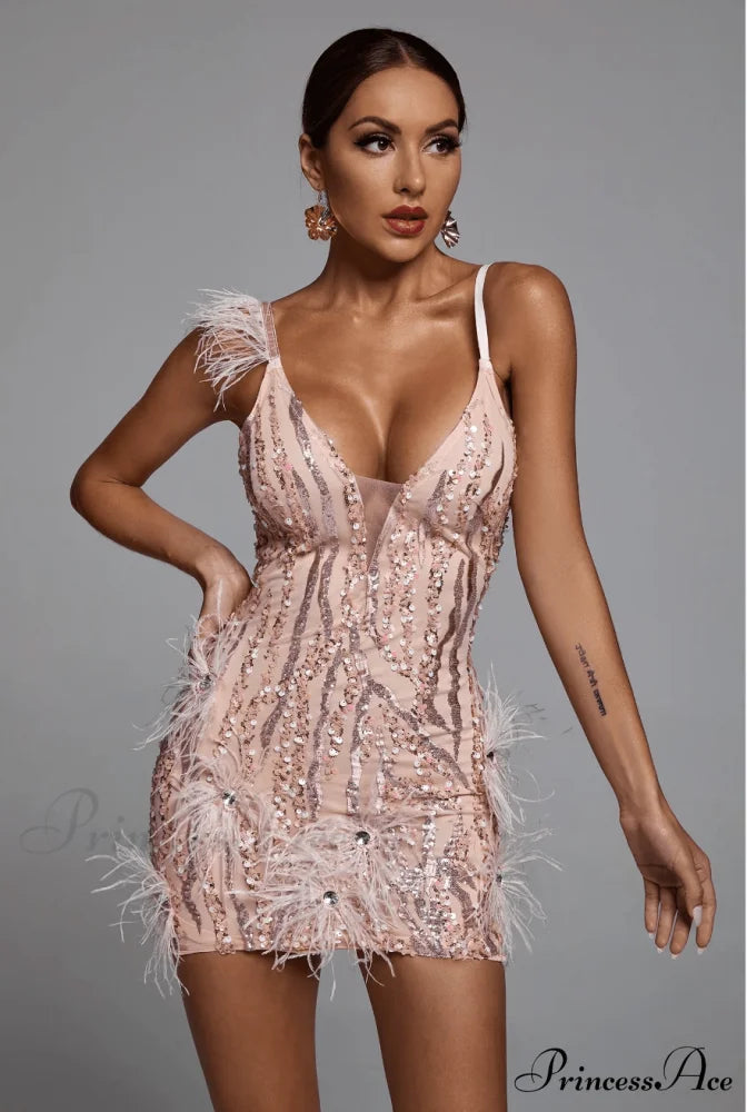 Klauda Pink Stylish Mini Dress 4 Days / 4 / S / Pink