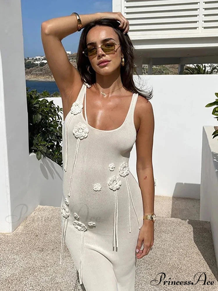 Knit 3D Blooms Holiday Dress vacationdress-250223